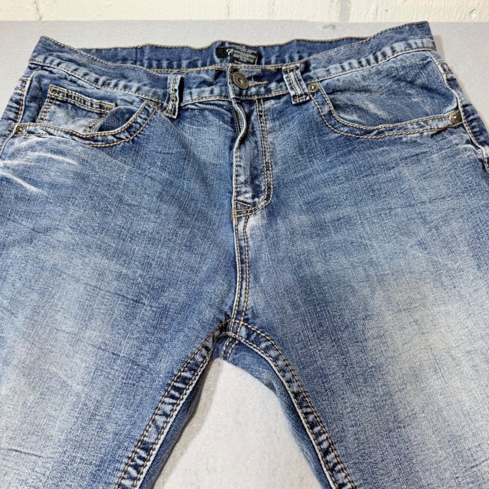 True‎ Luck Jeans Mens 36x32 Blue Wash Straight Leg Denim Pants